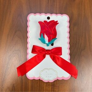 A New Day Rose Hair Clip and Ribbon Bow, Set of 2